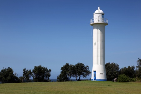 Yamba Lighthouse is an iconic landmark of the popular tourist destination of Yamba - New South Wales - Australia.の写真素材