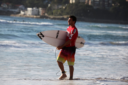 MANLY AUSTRALIA - FEBRURARY 17: Joel Parkinson current world number two readies himself for...