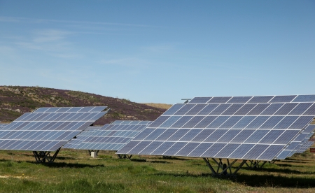 Large scale solar farm located in rural Spain