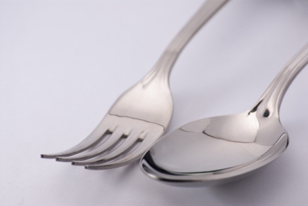 fork and spoonの写真素材