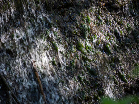 Water from a natural spring flowing through the rocks