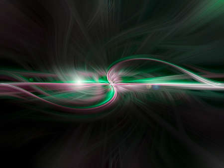 Abstract digital landscape. New age concept in hd illustrationの写真素材