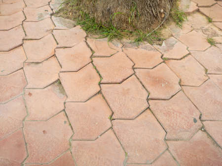 texture of printed concrete on a promenade. Construction concept High quality photoの写真素材