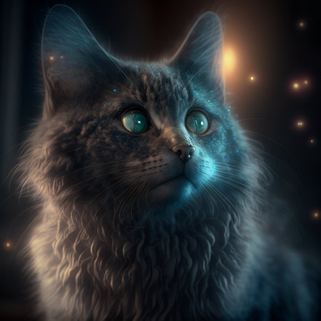 GENERATIVE AI, GENERATIVE, AI, adorable kitten in a fantasy worldの素材