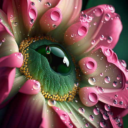 Macro closeup of fractal flower, digital artwork for creative graphic designの素材