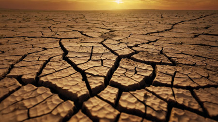 extreme drought damaging the ecosystem. Concept of climate changeの写真素材