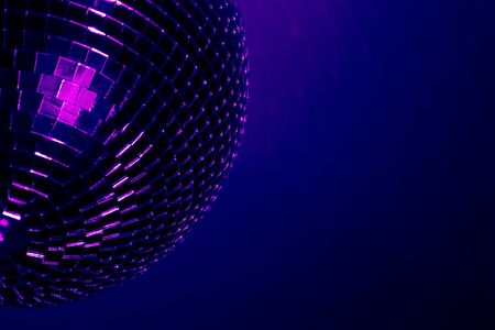 Disco ball blue - purpleの写真素材