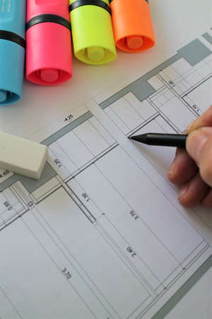 Design, design, architectural project drawing,