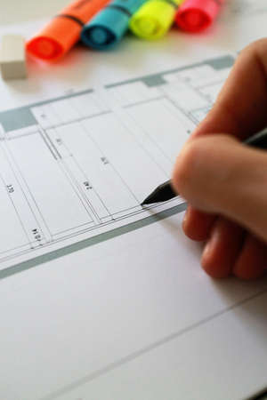 Design, design, architectural project drawing,の写真素材