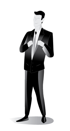 businessman black icon.のイラスト素材