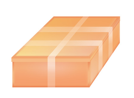 Brown paper box.のイラスト素材