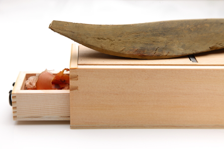 Dried Bonito for Japanese Soupstock with Dried Bonito slicerの写真素材