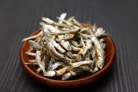 dried sardine for Japanese soup stockの写真素材