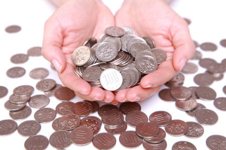 100yen coinsの写真素材