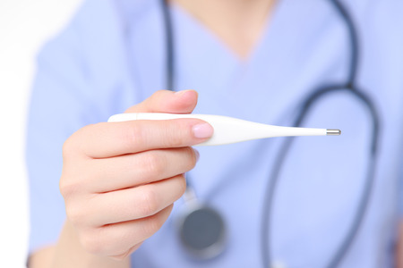 doctor with a thermometerの写真素材