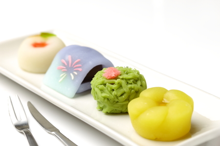 Traditional Japanese sweetsの写真素材