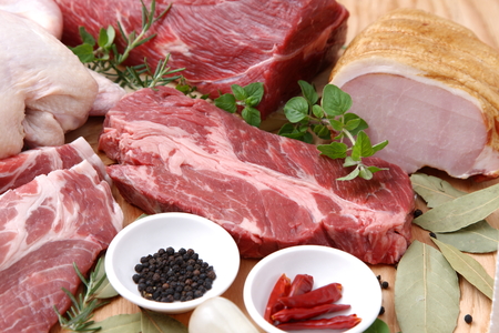 Various Fresh Meatsの写真素材