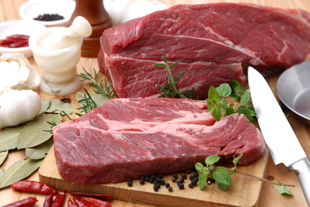 Fresh Raw Beefの写真素材