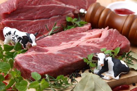 Fresh Raw Beefの写真素材