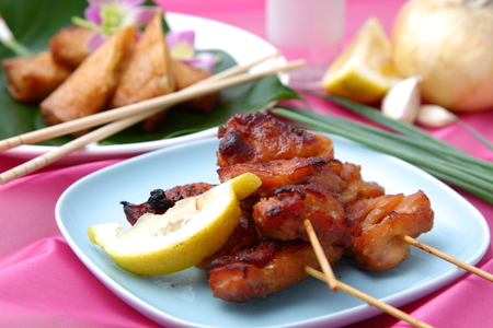 Asian Style chicken barbecueの写真素材