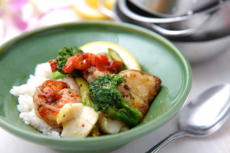 Buttered Garlic Shrimpの写真素材