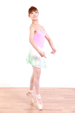 Japanese woman dances balletの写真素材