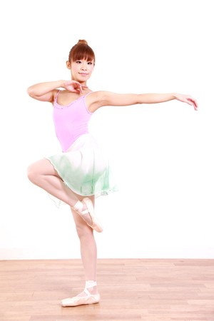 Japanese woman dances balletの写真素材