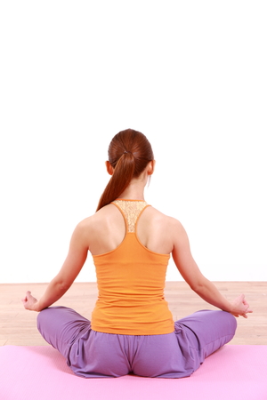 woman doing YOGAの写真素材