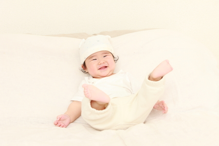 baby in a good mood