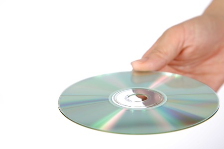 hand with media discの写真素材