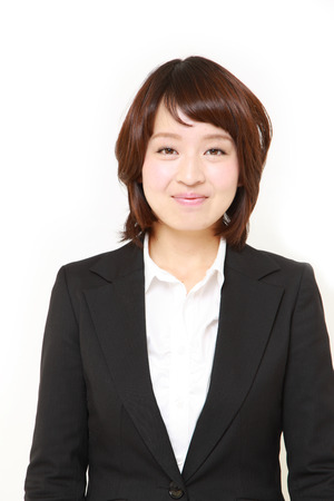 Japanese businesswoman smilesの写真素材