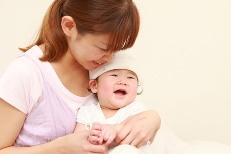 mom and babyの写真素材