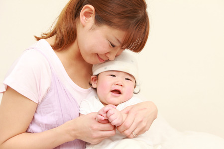mom and babyの写真素材