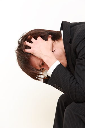 depressed businessmanの写真素材