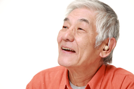 senior Japanese man smilesの写真素材