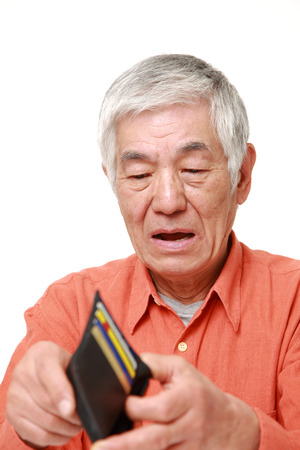 poor senior Japanese manの写真素材