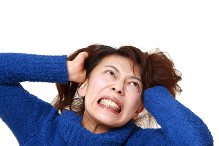 demented womanの写真素材