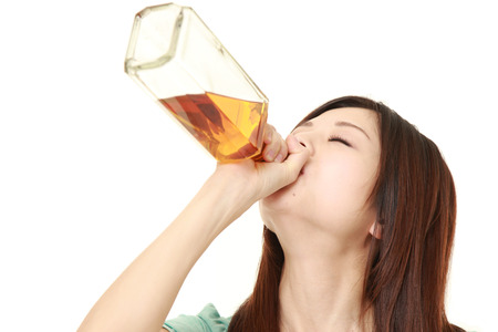 Woman drunk too much