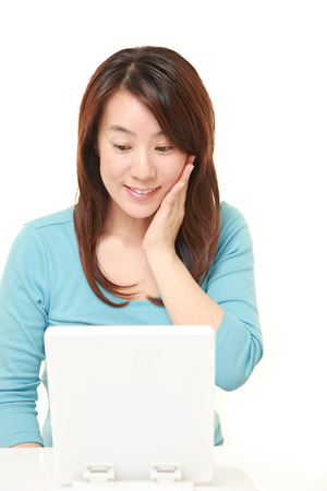 Japanese woman with good condition skinの写真素材