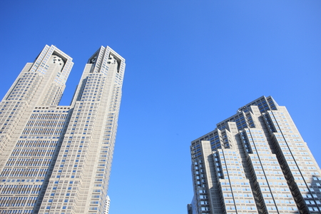 skyscrapers in Tokyoの写真素材
