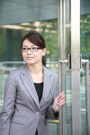 businesswoman goes outの写真素材