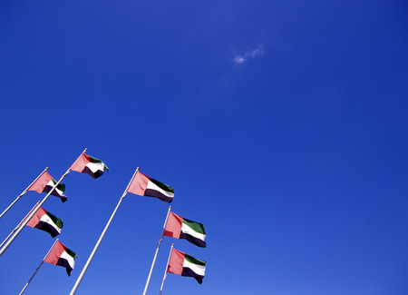 flags of UAEの写真素材