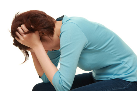 depressed womanの写真素材