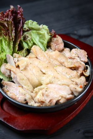 Basil Chicken With Lettuceの写真素材