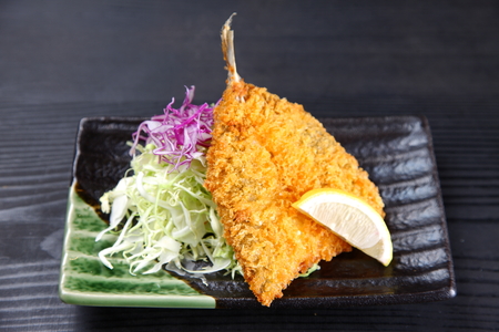 deep-fried horse mackerelの写真素材