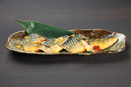 Grilled mackerel marinated with saikyo-misoの写真素材
