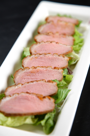 sliced roasted duckの写真素材