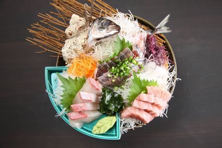 seasonal sashimi plateの写真素材