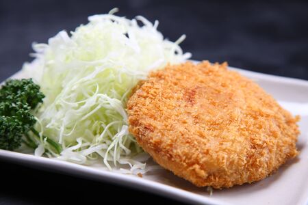 Minced meat cutlet with parsley