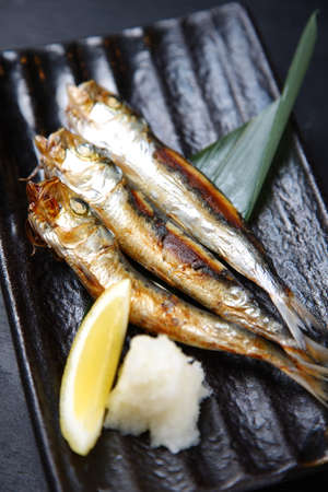 roasted salted and dried sardineの写真素材